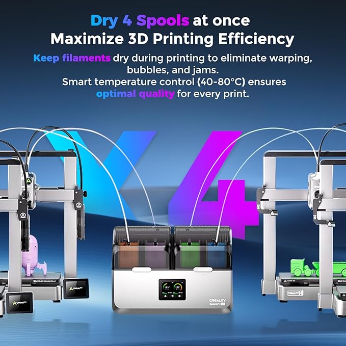 Creality Space Pi X4 Filament Dryer 4 Roll 3D Printer Dry Box - Image 2