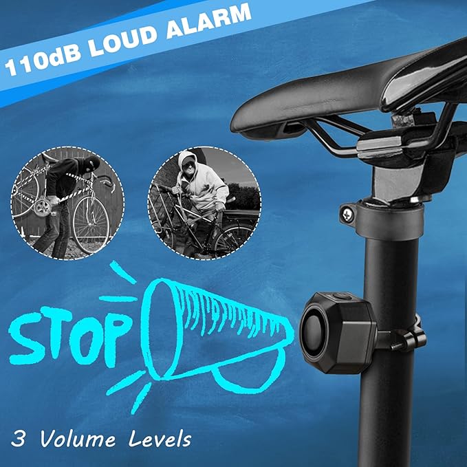 WSDCAM USB Rechargeable Bike Alarm - Image 3
