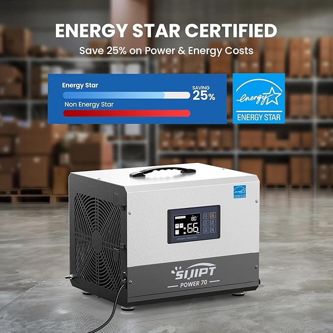 Crawl Space Dehumidifier with Pump, 70 Pints Energy Star Commercial - Image 4