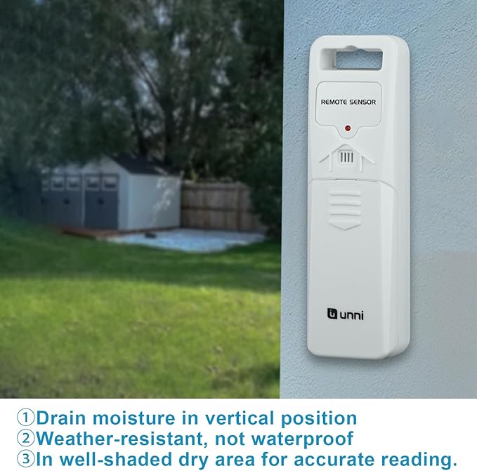 Indoor Outdoor Thermometer Hygrometer Wireless Weather Station, Temperature - Image 2
