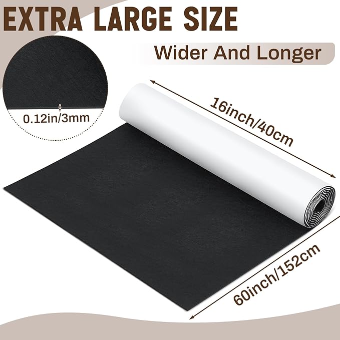 Large Felt Furniture Pads 16 x 60 Inch Non Slip Self Adhesive Heavy Duty - Image 2