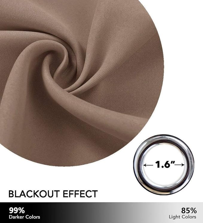 NICETOWN Small Window Blackout Curtain Panel Window Treatment Thermal Insulated - Image 6