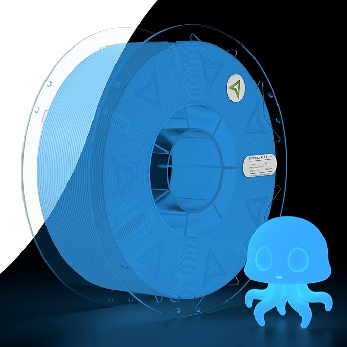 Creality 3D Luminous PLA Printer Filament, 1.75mm Glow in The Dark Shiny by Creality