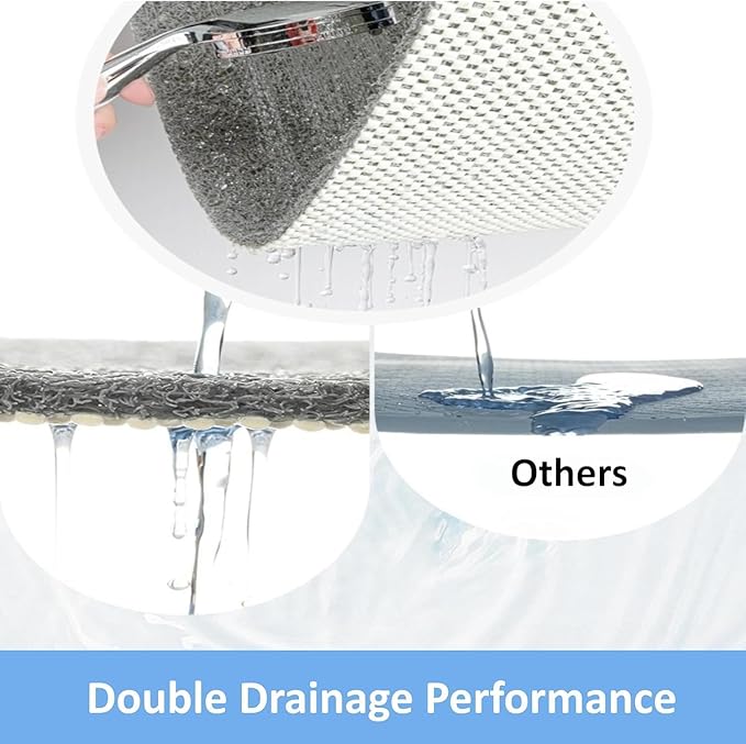 Square Shower Mat Set 2 Piece, Super Non Slip Shower Mats - Image 5