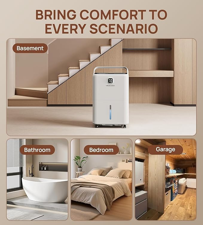80 Pint Dehumidifier for Basement & Home up to 5500 sq.ft, Smart Humidity - Image 6
