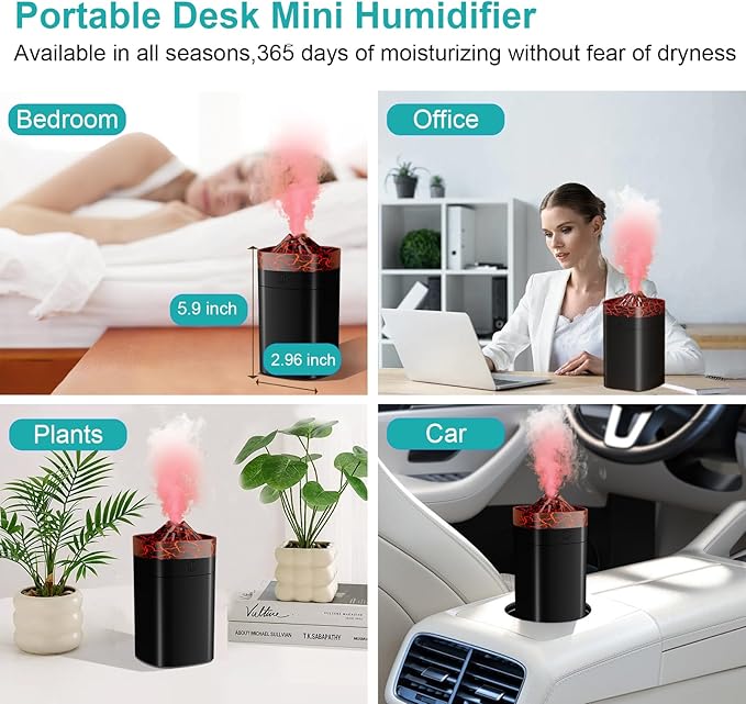 Portable Mini Humidifier, 400ml Small Humidifier - Image 7
