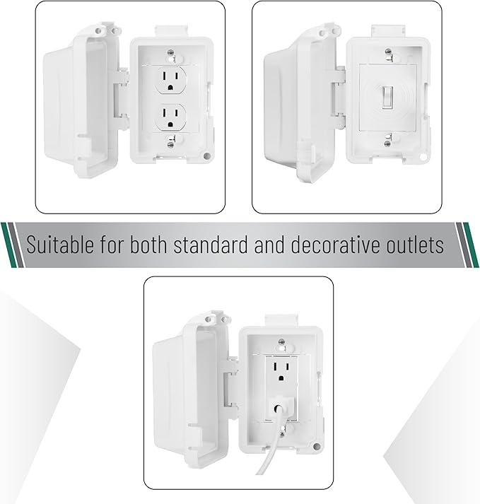 Bates Choice Weatherproof Electrical Outlet Cover, 120 Volts AC, Compatible - Image 2