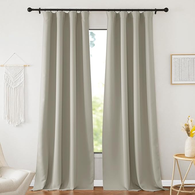 NICETOWN Natural Curtains 108" Length by NICETOWN