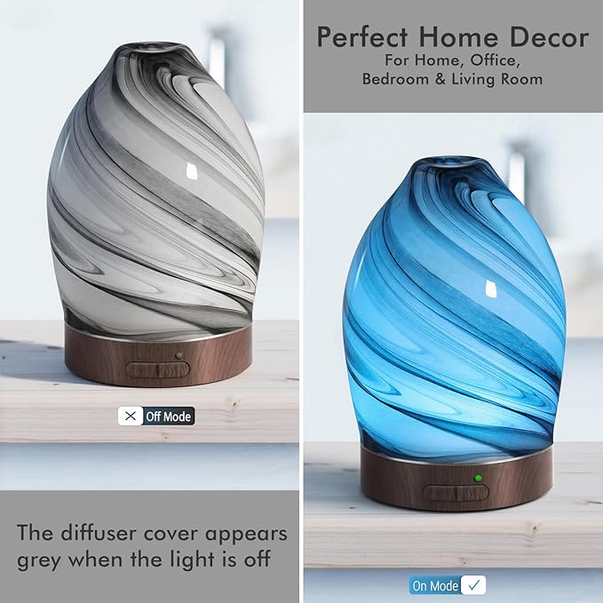 Essential Oil Diffuser Aromatherapy Diffuser -150ml Art Glass Aroma Diffuser - Image 2