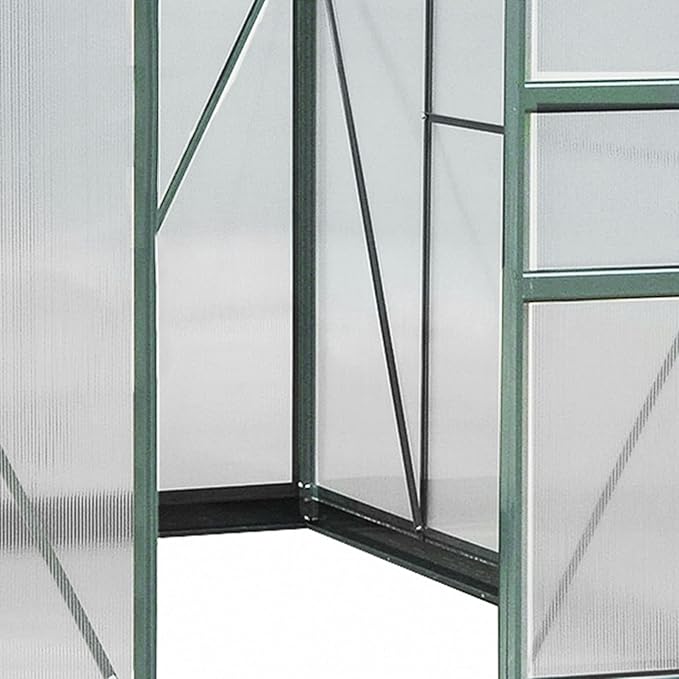 Outsunny 6' x 8' Greenhouse for Outdoors, Polycarbonate Greenhouse - Image 8