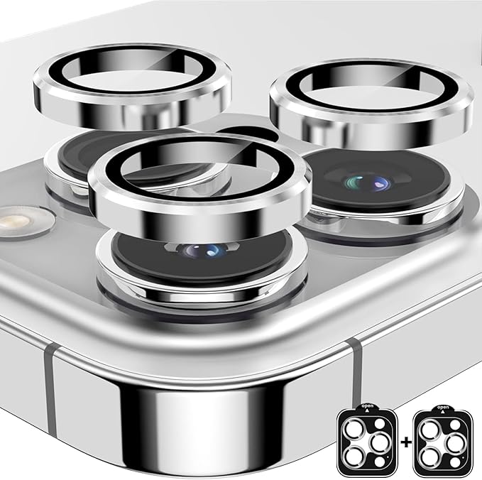 2 Pack Camera Lens Protector for iPhone 16 Pro/iPhone 16 Pro Max, 9H Tempered by AFENGBOX