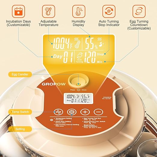 18 Egg Incubator, Automatic Turning - Image 3