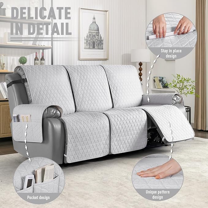 TAOCOCO 100% Waterproof Recliner Cover, Non-Slip Washable Reclining Couch Cover - Image 6