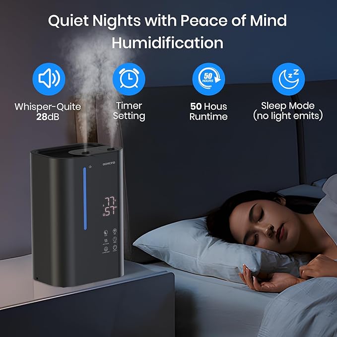 5L Cool Mist Humidifiers for Bedroom Large Room, Top Fill Ultrasonic Smart Air - Image 4