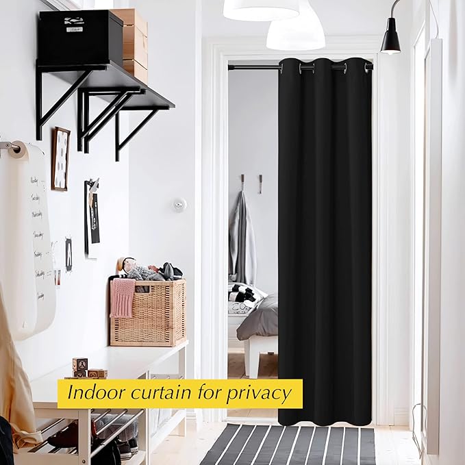 NICETOWN Door Curtain for Doorways, 80 inches Long Temporay Door Cover Portable - Image 3