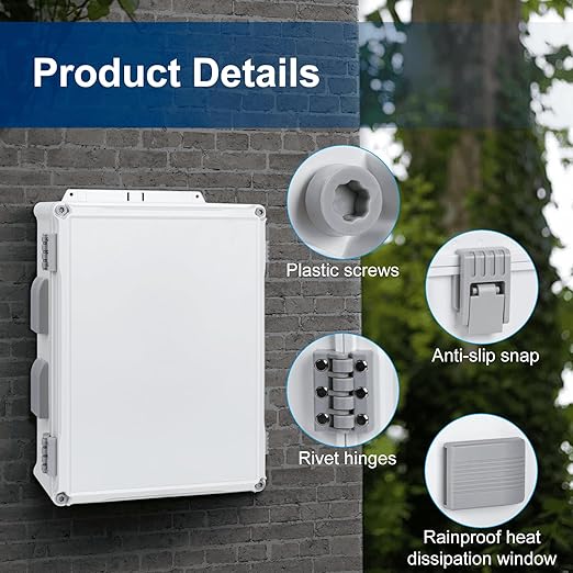 Outdoor Electrical Junction Box, ABS Water Resistant Enclosure - Image 5