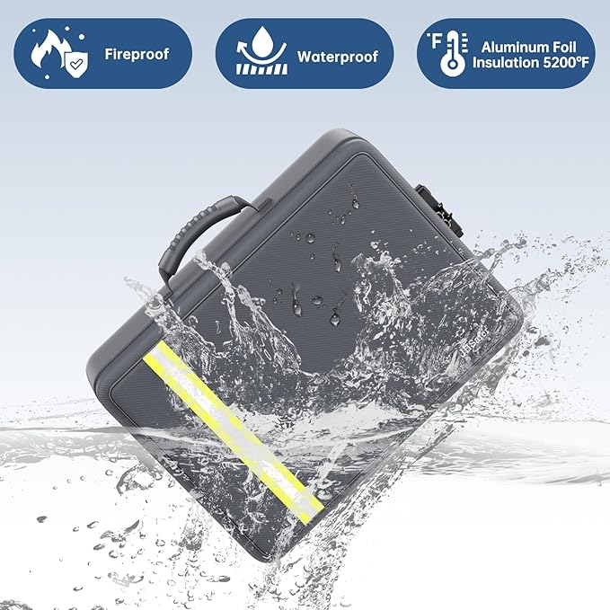 Fireproof Document Bag, Insulated Large Document Box - Image 2