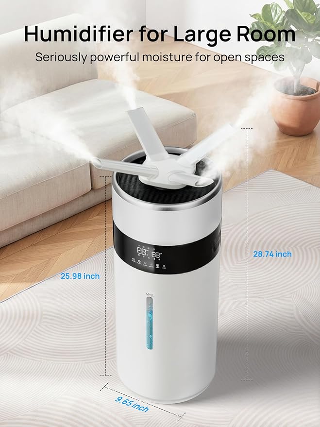1200ml/h Humidifier for Bedroom up to 2000 sq.ft, 4.8Gal/18L Large Tank - Image 4