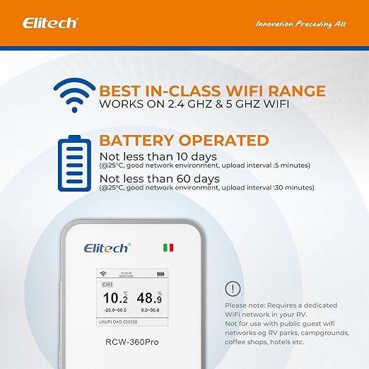 Elitech 4G Cellular & WiFi Temperature Humidity CO2 Sensor Data Logger 100000 - Image 2