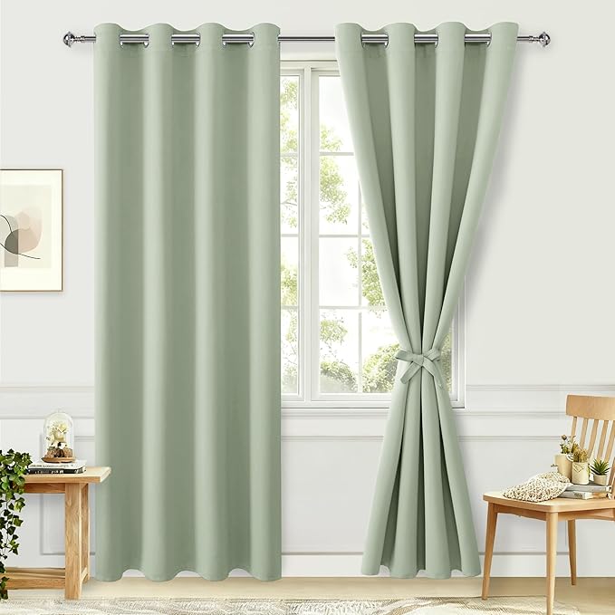 Hiasan Blackout Curtains for Bedroom, 52 x 84 Inches Long by Hiasan