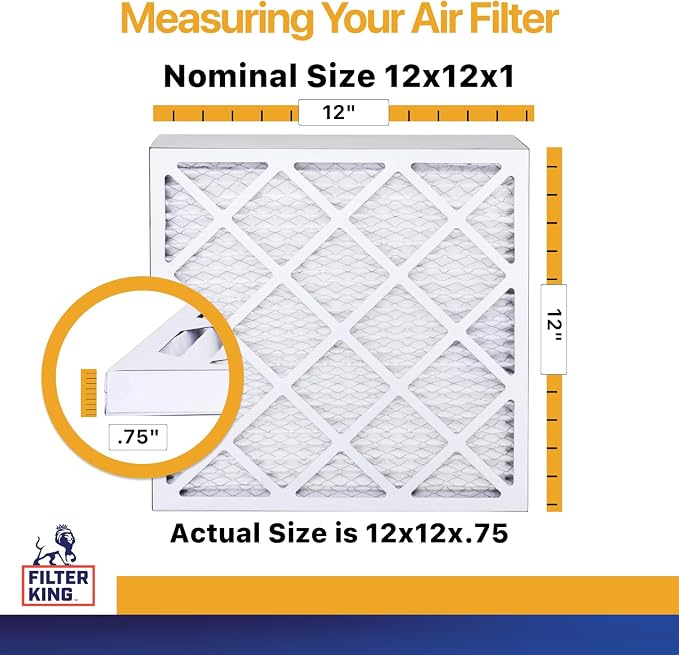 Filter King 12x12x1 Air Filter | 6-PACK | MERV 13 HVAC Pleated A/C Furnace - Image 2