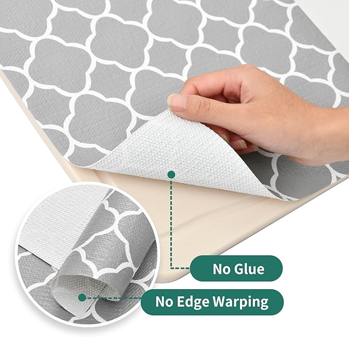 Shelf Liners for Kitchen Cabinets 12in x 20FT Non Adhesive Drawer Liner Gray - Image 9