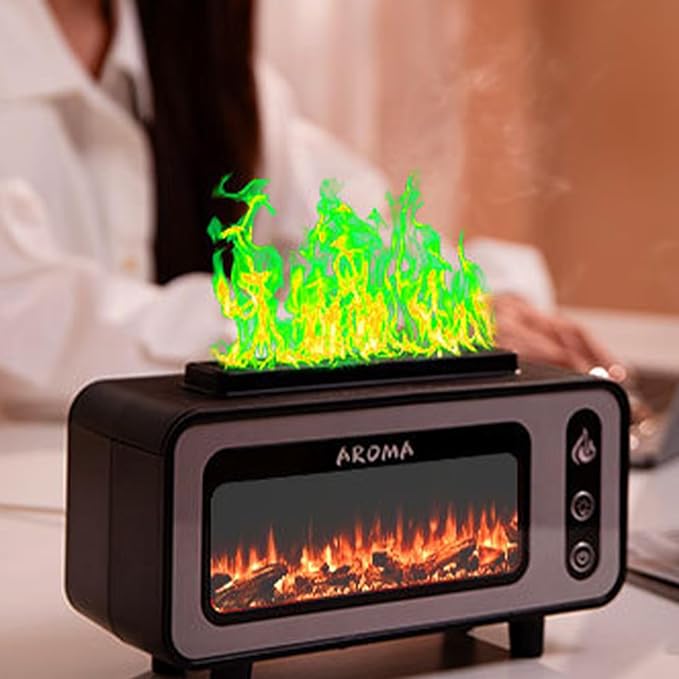 Humidifiers For Bedroom, Fireplace Fire Aromatherapy Diffuser | 200Ml USB Quiet - Image 7