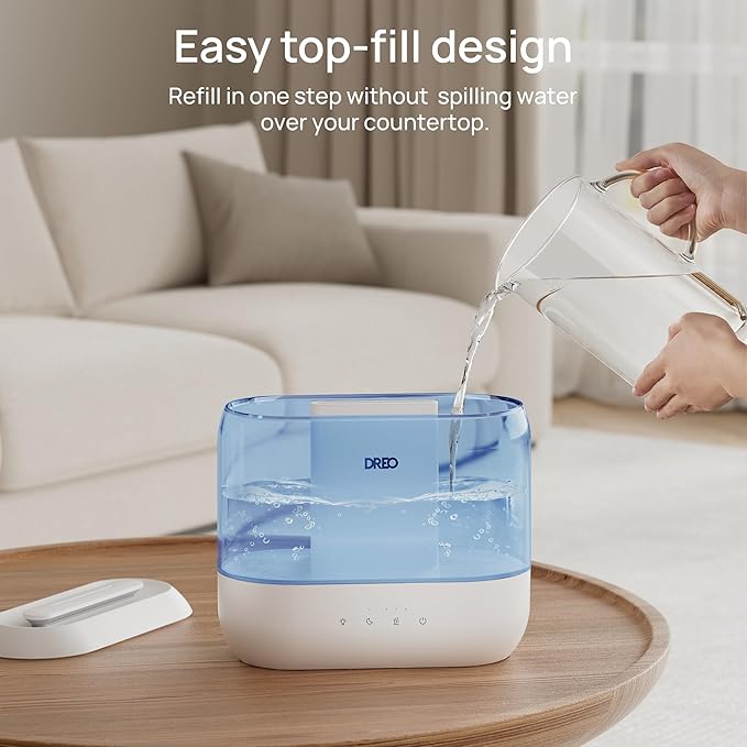 Dreo Humidifiers for Bedroom, 4L Top Fill for Large Room, 36H Runtime, 28 dB - Image 4