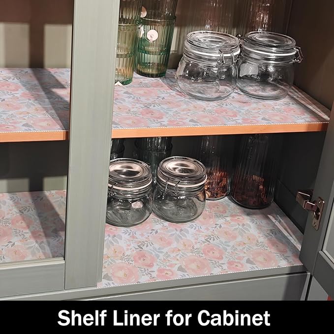Floral Shelf and Drawer Liner for Kitchen, 12IN x 20FT Non-Adhesive and Strong - Image 6