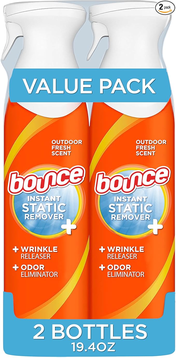 Bounce Rapid Touch-Up 3 in 1 Wrinkle Releaser Clothing Spray, Fabric Refresher by Bounce