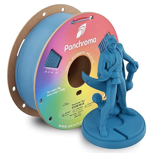 Panchroma PLA Stone Blue 3D Printer Filament, 1kg Spool, High Speed Printing by Polymaker