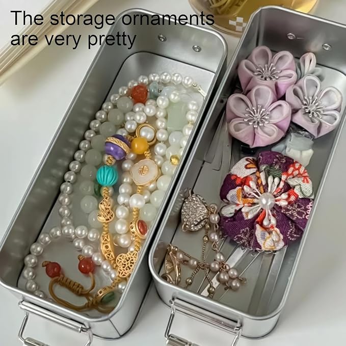 Tin Box - Portable Container Empty Organizer | Metal Tin Box, - Image 8