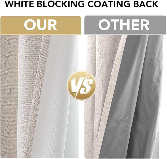 H.VERSAILTEX Chenille Linen Blackout Curtains - Image 3