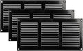 Vent Systems 12" x 6" Inch Scratch Resistant Black Metal Vent Cover by VentSystems
