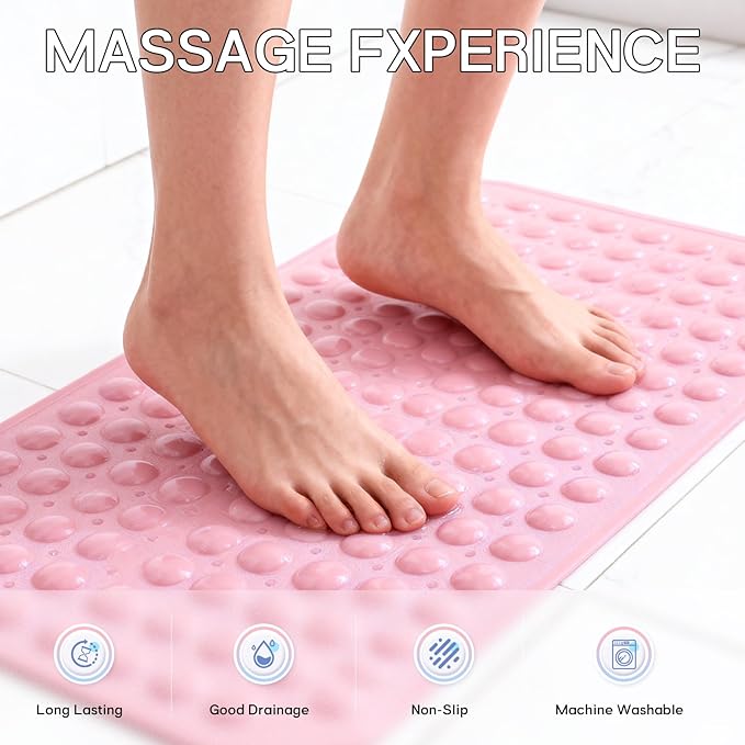 Anti-Slip Bathtub Shower mat, 27.5×14.5（Approximately 70×37cm） inch Soft - Image 2