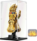 Acrylic Display Case for Lego Infinity Gauntlet 76191 Nano Gauntlet 76223 Clear by KOLIPI