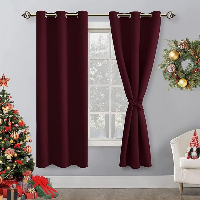 Hiasan Blackout Curtains for Bedroom, 42 x 63 Inches Length by Hiasan