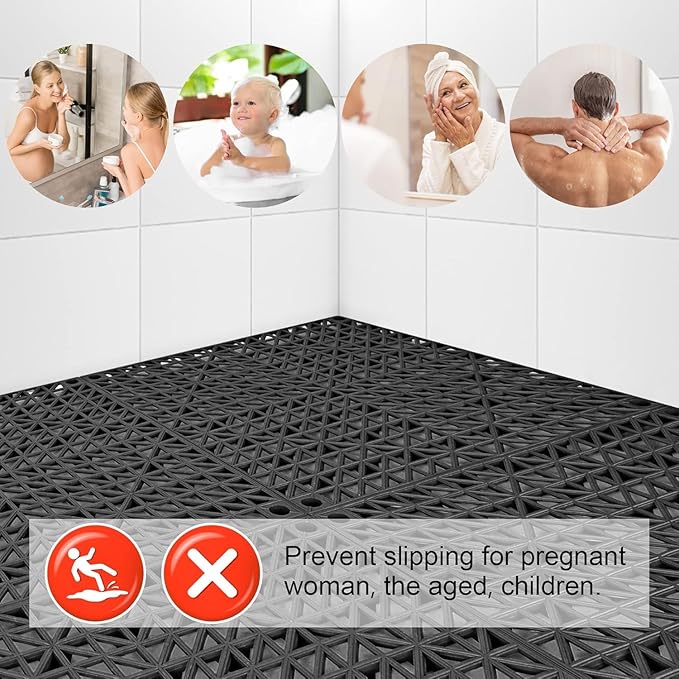 MYFAMIREA Modular Interlocking Cushion 24 Pack 11.8" x 11.8" Rubber Floor Tiles - Image 6