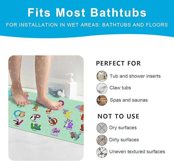 XIYUNTE Baby Bath Mat for Tub Non Slip Kids Bath Mat - Image 6