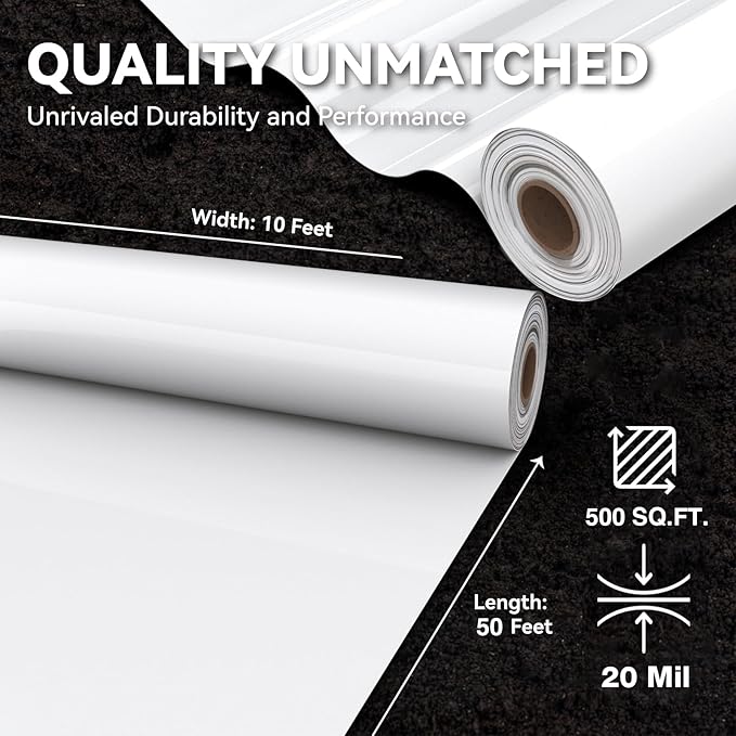 Crawl Space Vapor Barrier, 20 Mil Vapor Barrier, Heavy Duty Polyethylene Film - Image 6