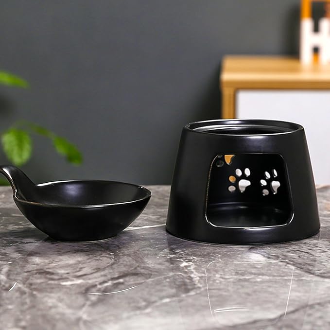 Ceramic Essential Oil Burner, BAOBYAO Wax Melt Burners Humidifier Yoga - Image 6