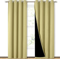 NICETOWN Paler Yellow Full Shade Curtain Panels, Pair of Energy Smart & Noise by NICETOWN