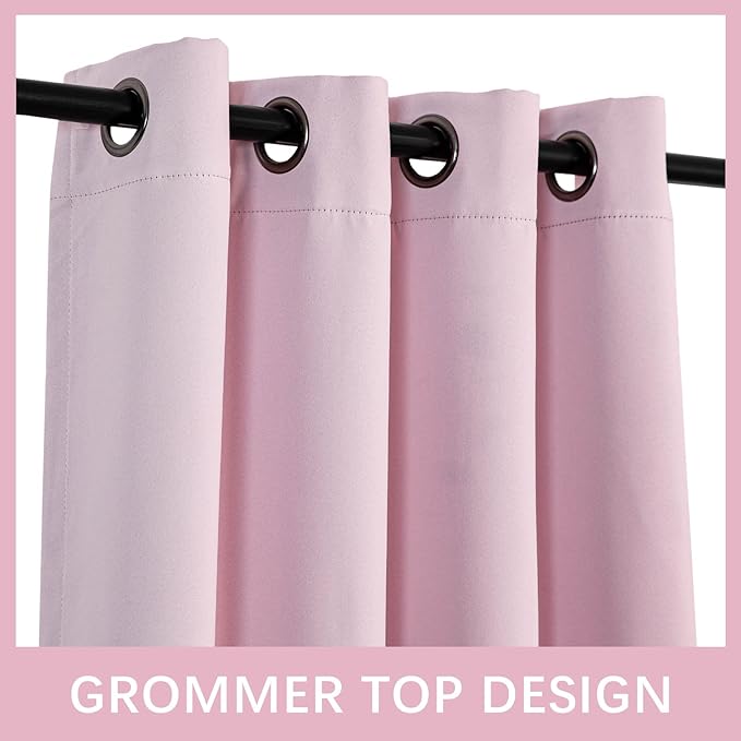 MYSKY HOME Blackout Curtains for Bedroom, Grommet Room Darkening Curtains - Image 3