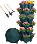 GameXcel Vertical Planter 6 Tier Stackable Planters Garden Planters Strawberry by GameXcel