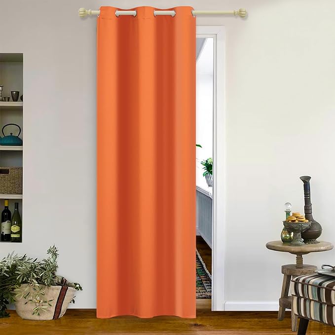 MYSKY HOME Burnt Orange Door Curtains by MYSKYHOME