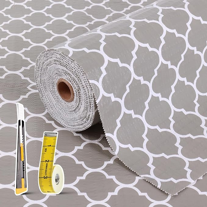 Drawer and Shelf Liner for Kitchen Cabinet: 12 in X 20 Ft Non Slip Waterproof by Kimhan