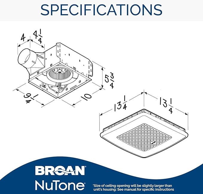 Broan-NuTone AER110RGBL ChromaComfort 110 CFM Ventilation Fan - Image 2