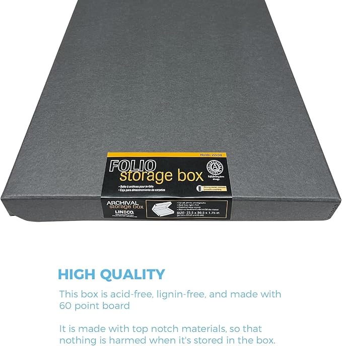 Lineco Folio Storage Box, Clamshell Design - Image 5
