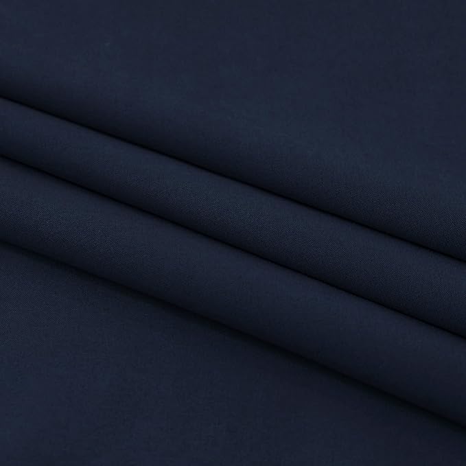 L.Z.E Dark Blue Privacy Curtains 84 Inches Long 2 Panels Set, Light Filtering - Image 8