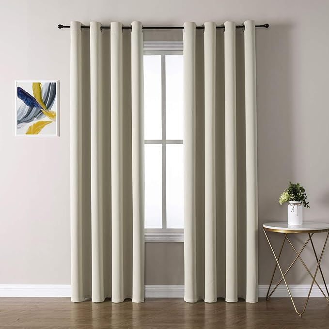 ChrisDowa Room Darkening Curtains 90 Inches Long 2 Panels Set by ChrisDowa